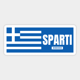 Sparti City with Greek Flag Sticker